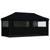 vidaXL Party-Zelt Schwarz 292 x 580 x 315 cm Oxford-Stoff