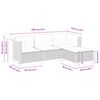 vidaXL 4-tlg. Garten-Sofagarnitur mit Kissen Schwarz Poly Rattan