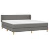vidaXL Boxspringbett mit Matratze Dunkelgrau 160x200 cm Stoff