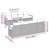 vidaXL Sofa Set mit Kissen 7 pcs Beige und Grau Poly Rattan