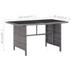 vidaXL 6-tlg. Garten-Lounge-Set mit Auflagen Poly Rattan Grau
