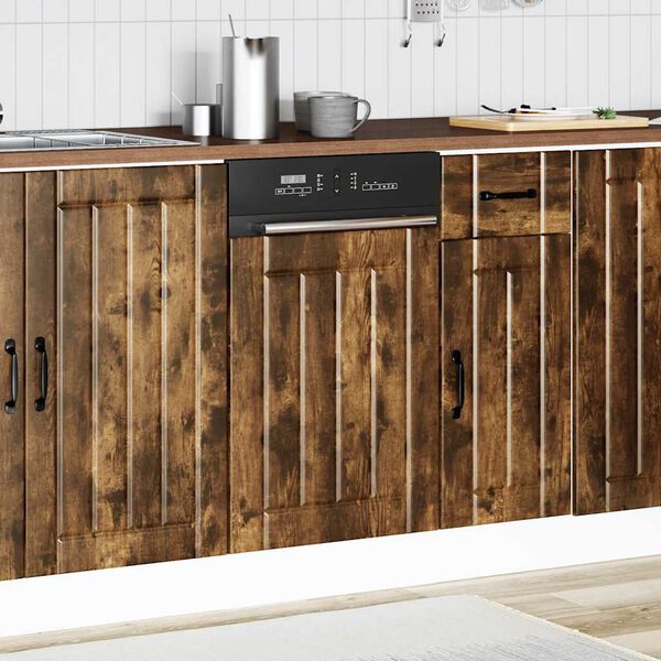 vidaXL Geschirrsp&uuml;lerblende Lucca R&auml;uchereiche Holzwerkstoff