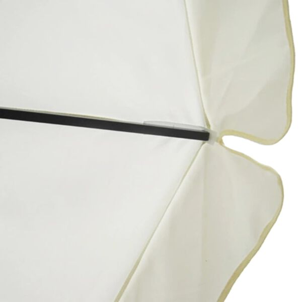 vidaXL Sonnenschirm Wei&szlig; Aluminium 500 cm