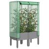 vidaXL Hochbeet mit Gew&auml;chshaus-Aufsatz Rattan-Optik 80x40x140 cm