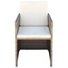 vidaXL Gartenst&uuml;hle 2 Stk. mit Polstern und Kissen Poly Rattan Beige