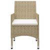 vidaXL 5-tlg. Garten-Essgruppe Beige