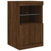 vidaXL Sideboard mit LED-Leuchten Braun Eichen-Optik 123x37x67 cm