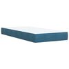 vidaXL Boxspringbett mit Matratze Dunkelblau 80x200 cm Samt