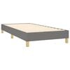 vidaXL Boxspringbett mit Matratze & LED Dunkelgrau 90x200 cm Stoff