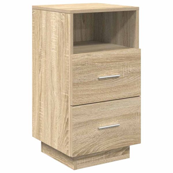 vidaXL Nachttisch mit 2 Schubladen Sonoma-Eiche 36x36x68 cm