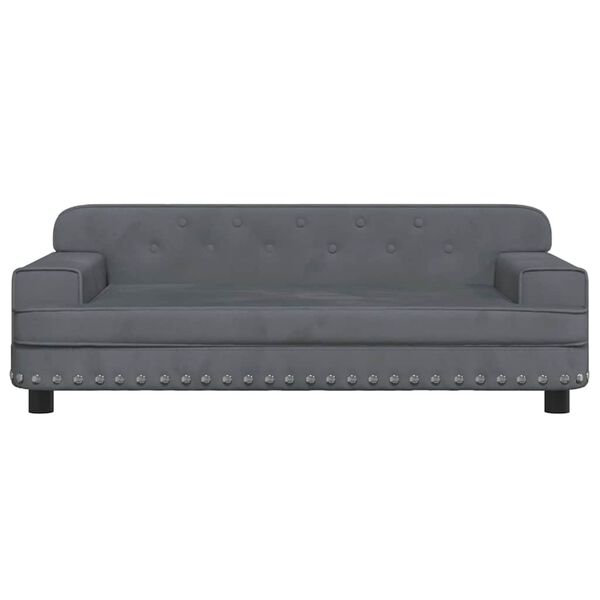 vidaXL Kindersofa Dunkelgrau 90x53x30 cm Samt