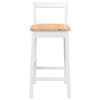 vidaXL Barhocker 2 Stk. Weiß Massivholz Gummibaum