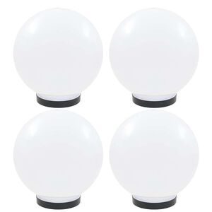 vidaXL LED-Gartenleuchten 4 Stk. Kugelf&ouml;rmig 25 cm PMMA