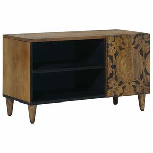 vidaXL TV-Schr&auml;nk mit Regal Braun 80 x 31,5 x 46 cm Massivholz Mango