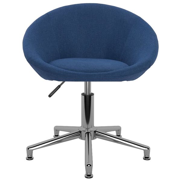 vidaXL Esszimmerst&uuml;hle 2 Stk. Drehbar Blau Stoff