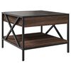 vidaXL Couchtisch mit Infinity-LED Braun Eichen-Optik 50x50x38 cm