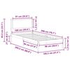 vidaXL Bettrahmen Hellgrau 100 x 200 cm Massives Kiefernholz