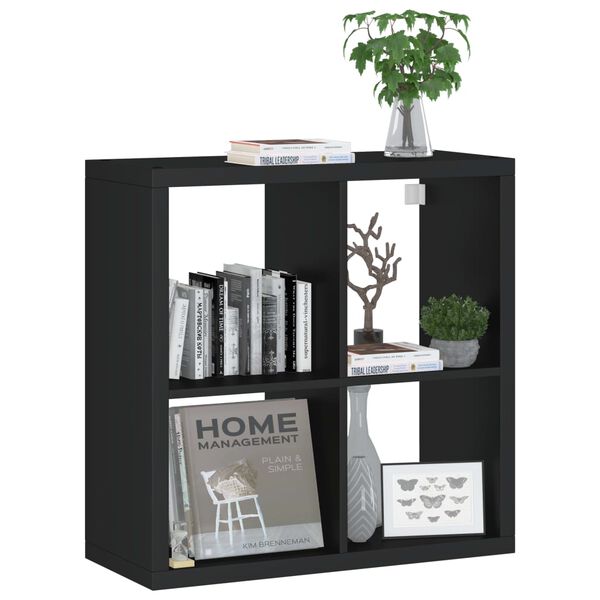 vidaXL W&uuml;rfelregal Schwarz 69,5x29,5x69,5 cm MDF