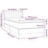vidaXL Boxspringbett mit Matratze Dunkelblau 90x190 cm Samt