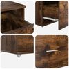 vidaXL Schreibtisch mit Regal Ger&auml;ucherte Eiche 131,5 x 50 x 106,5 cm