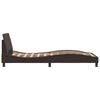 vidaXL Bettgestell "Dover" Dunkelbraun 100x200 cm Stoff
