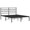 vidaXL Bettgestell mit Kopfteil Metall Schwarz 160x200 cm