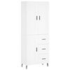vidaXL Highboard Wei&szlig; 69,5x34x180 cm Holzwerkstoff