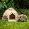 ProGarden Igelhaus Holz mit Baumrinde 34,5x20x23,5 cm