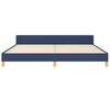 vidaXL Bettgestell mit Kopfteil Blau 200x200 cm Stoff