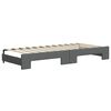 vidaXL Tagesbett Ausziehbar mit Matratzen Dunkelgrau 100x200 cm Stoff