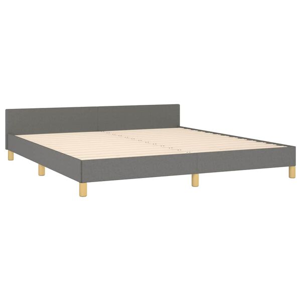 vidaXL Bettgestell ohne Matratze Dunkelgrau 160x200 cm Stoff