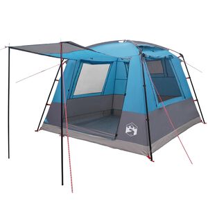 vidaXL Party-Zelt Blau 10 Personen 185T Polyester mit PU-Beschichtung