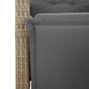vidaXL 7-tlg. Garten-Essgruppe mit Kissen Beigemischung Poly Rattan