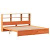 vidaXL Bettgestell mit Aufbewahrungskopfteil 2 pcs Wachsbraun