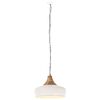 vidaXL H&auml;ngelampe Industrie-Stil Wei&szlig; Eisen & Massivholz 35 cm E27