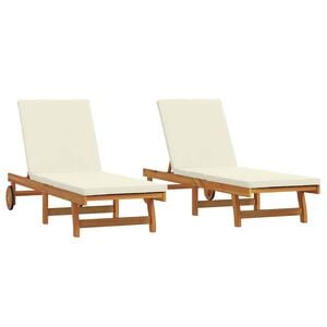 vidaXL Sonnenliege 2 stk. Massivholz Akazie Braun
