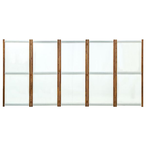 vidaXL 5-tlg. Raumteiler Cremewei&szlig; 350x170 cm