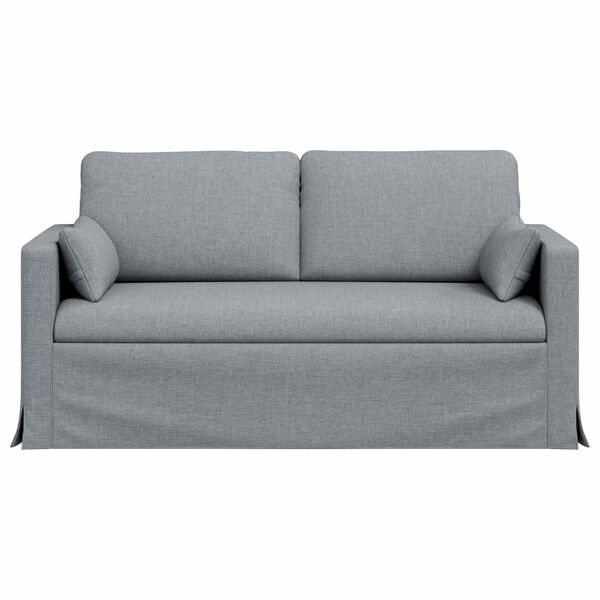 vidaXL Sofa 140cm Hellgrau Metall