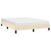 vidaXL Bettgestell ohne Matratze Creme 140x190 cm Stoff