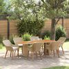 vidaXL Garten Essgruppe mit Kissen 7 pcs Beige Poly-Rattan