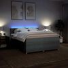 vidaXL Boxspringbett mit Matratze Hellgrau 180x200 cm Stoff