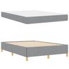 vidaXL Bettrahmen mit Matratze Hellgrau 140 x 190 cm Stoff