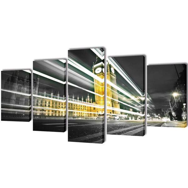 Bilder Dekoration Set London Big Ben 100 x 50 cm