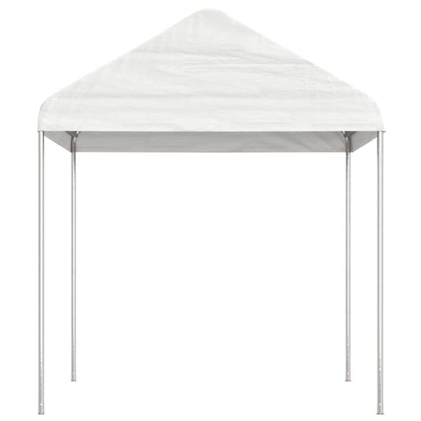 vidaXL Pavillon mit Dach Wei&szlig; 13,38x2,28x2,69 m Polyethylen