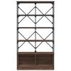 vidaXL B&uuml;cherregal Braun Eiche 100x26x180 cm Holzwerkstoff und Metall