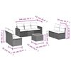 vidaXL 8-tlg. Garten-Sofagarnitur mit Kissen Grau Poly Rattan