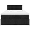 vidaXL Ottoman-Bett mit Matratze Schwarz 120x190 cm Stoff