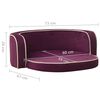 vidaXL Hundesofa Klappbar Burgunderrot 73x67x26 cm Pl&uuml;sch Waschbar