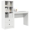 vidaXL Schreibtisch mit Schubladen 2 pcs Wei&szlig;