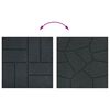 vidaXL Gehwegstein 6 pcs Schwarz 40,5 x 40,5 x 2 cm Gummi